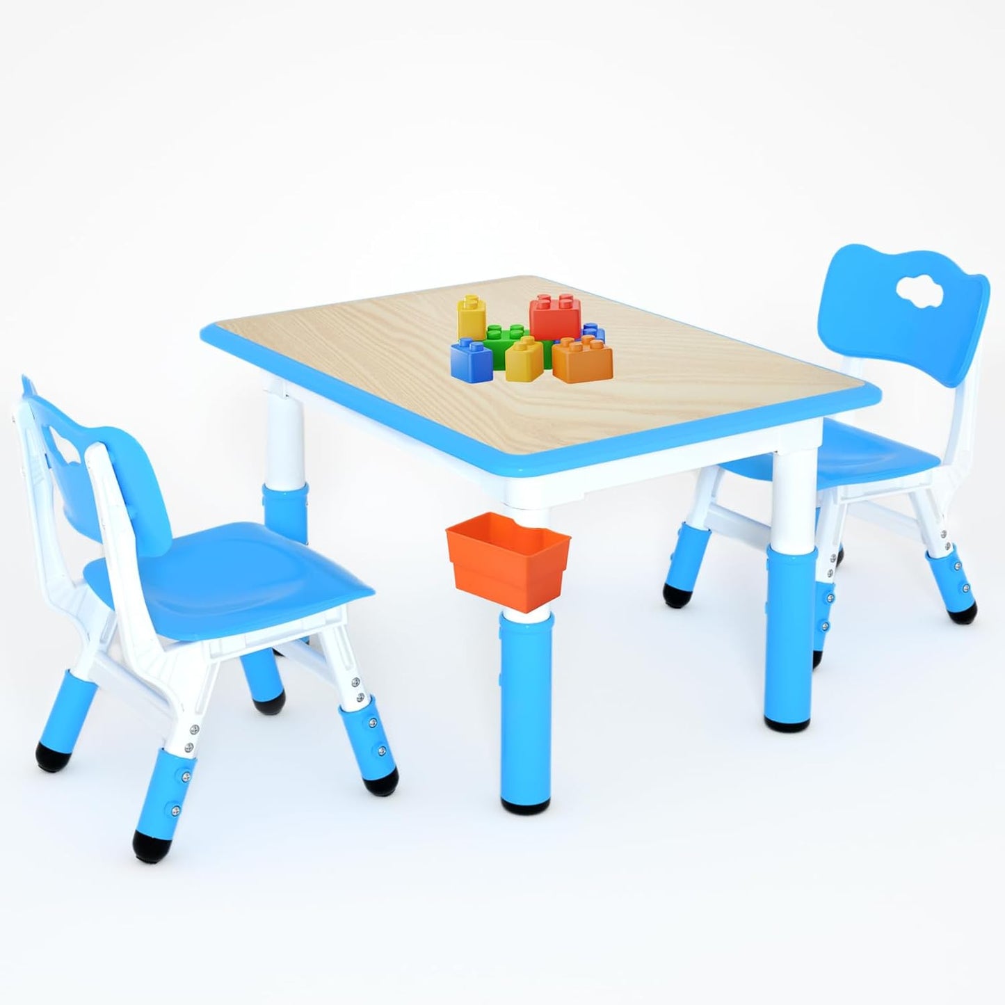 LulliSpace 3 Color Kids Table and 2 Chairs Set