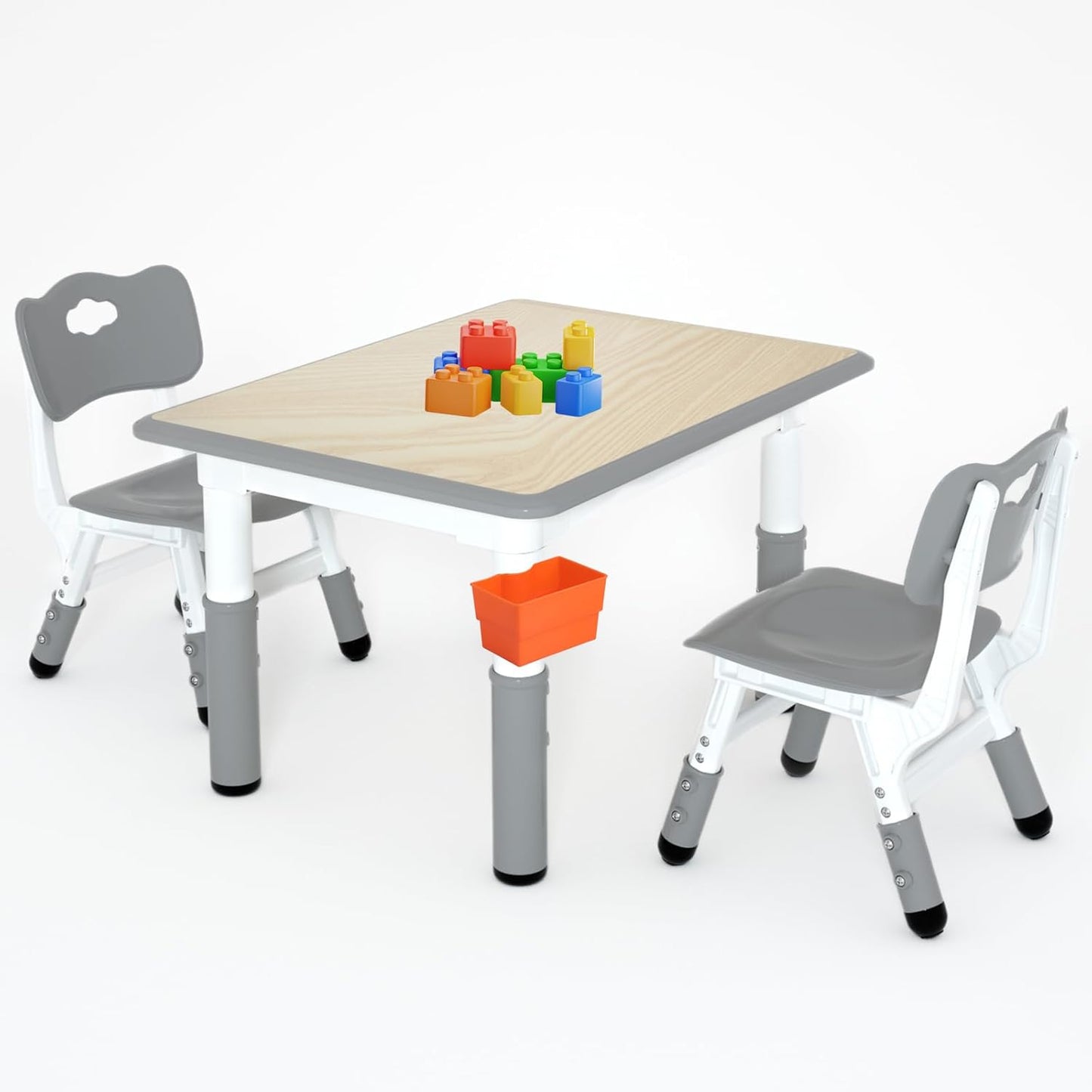 LulliSpace 3 Color Kids Table and 2 Chairs Set