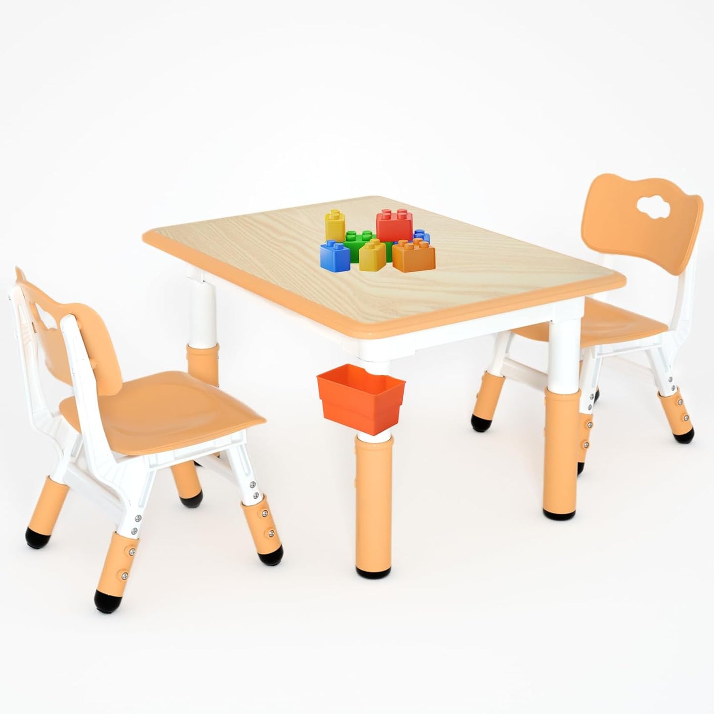 LulliSpace 3 Color Kids Table and 2 Chairs Set