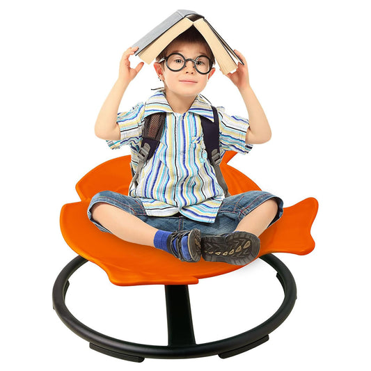 LulliSpace Orange Fish Shape Kids Swivel Sensory Swivel Chair