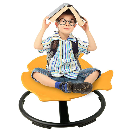 LulliSpace Yellow Fish Shape Kids Swivel Sensory Swivel Chair