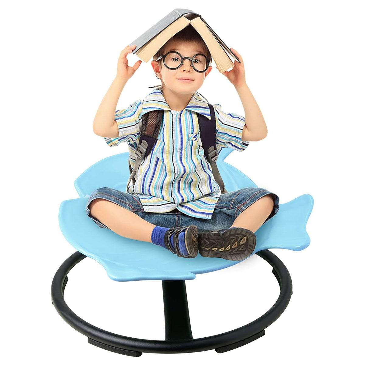 LulliSpace 4 Color Fish Shape Kids Swivel Sensory Swivel Chair